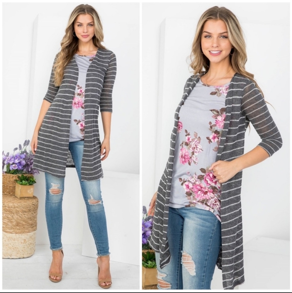New 2 in 1 Floral Cardigan Top